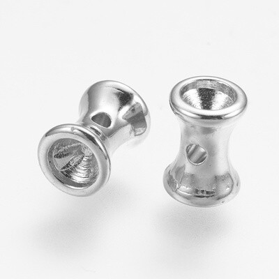 MP Hour Glass Spacer - Platinum 8x5mm