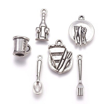 Tableware Charms - Silver