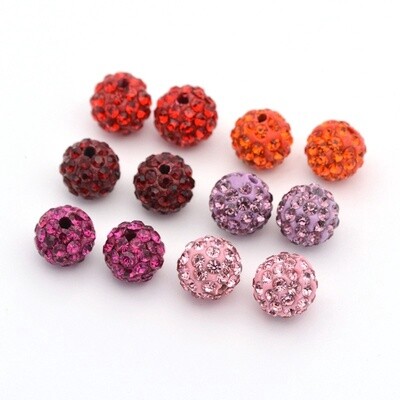 Rhinestone Disco Pave Ball - 10mm
