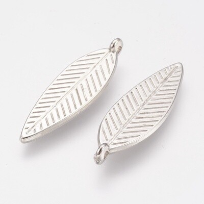 MP Leaf - Silver 35x10mm