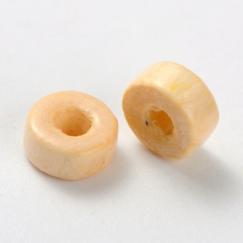 Wooden Disc - Pale 6x3mm