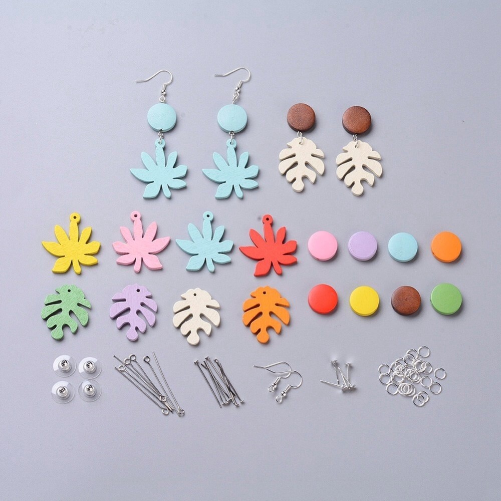 Inspiration Kit - Monstera Leaf Wooden Earring Making Kit