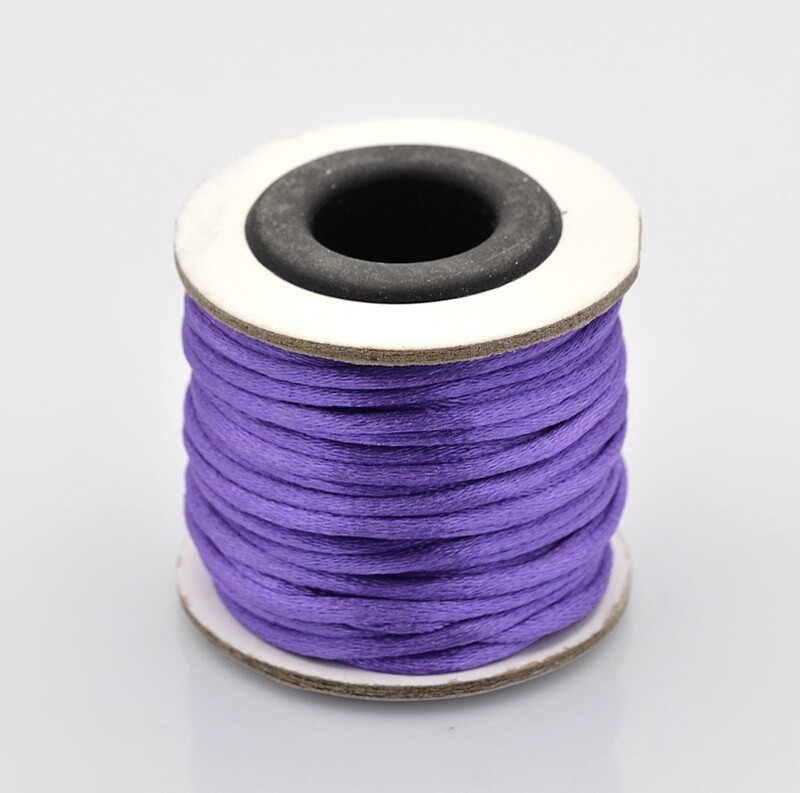 Nylon Macramé Rattail - Mauve 2mm (Per M)