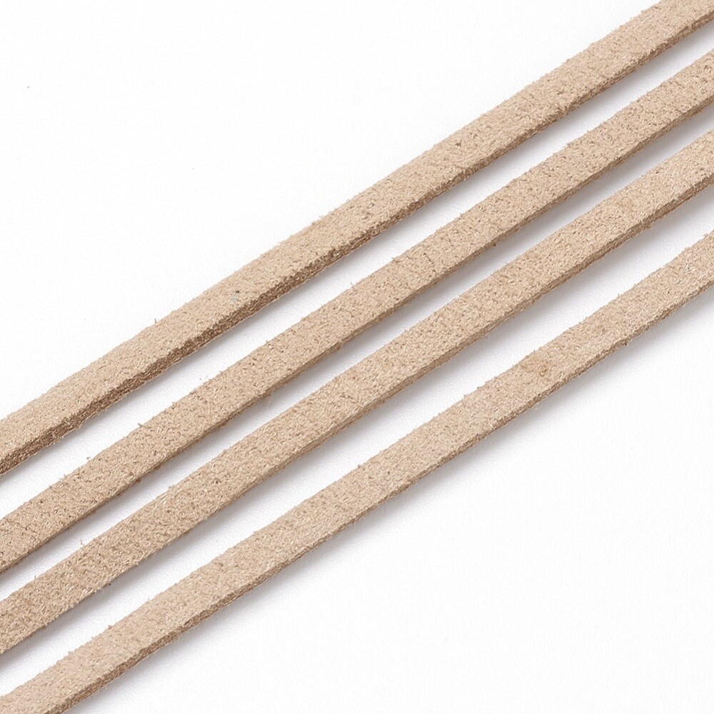 Faux Suede Cord - Navajo White 3x1.5mm
