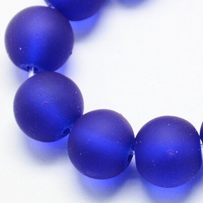 Frosted Glass Tiff - Blue 10mm