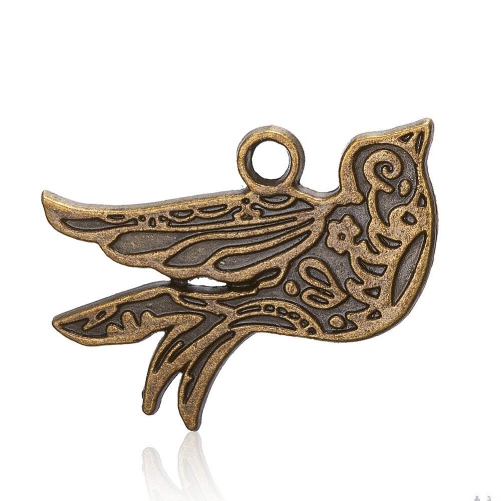 Pigeon Charm - Bronze 25x39.5mm