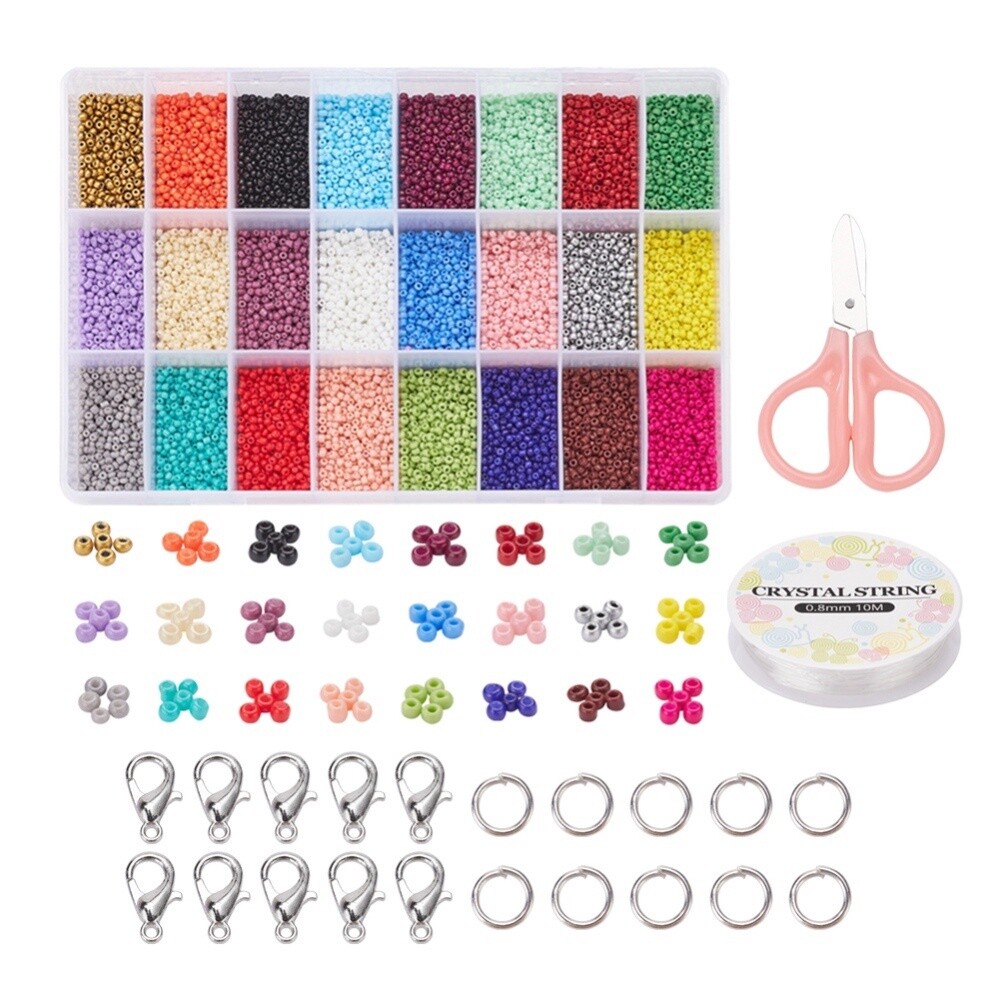 Inspiration Kit - Seed Bead (24 Mix) &amp; Clasp Set