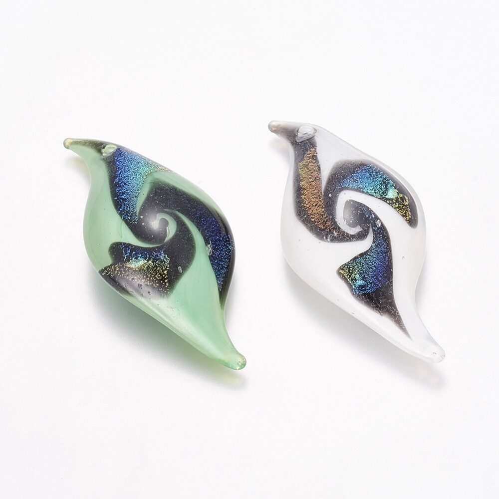 Leaf Shaped Dichroic Pendant