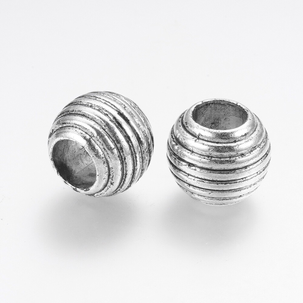 MP Round - Ant. Silver 19x16.5mm