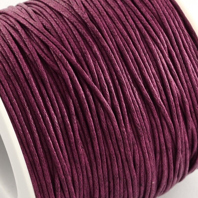 Macrame Cotton Cord - Medium Red Violet 1mm (per m)