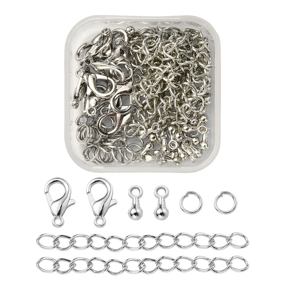 Inspiration Kit - Platinum Necklace Closure Findings (80 Piece)