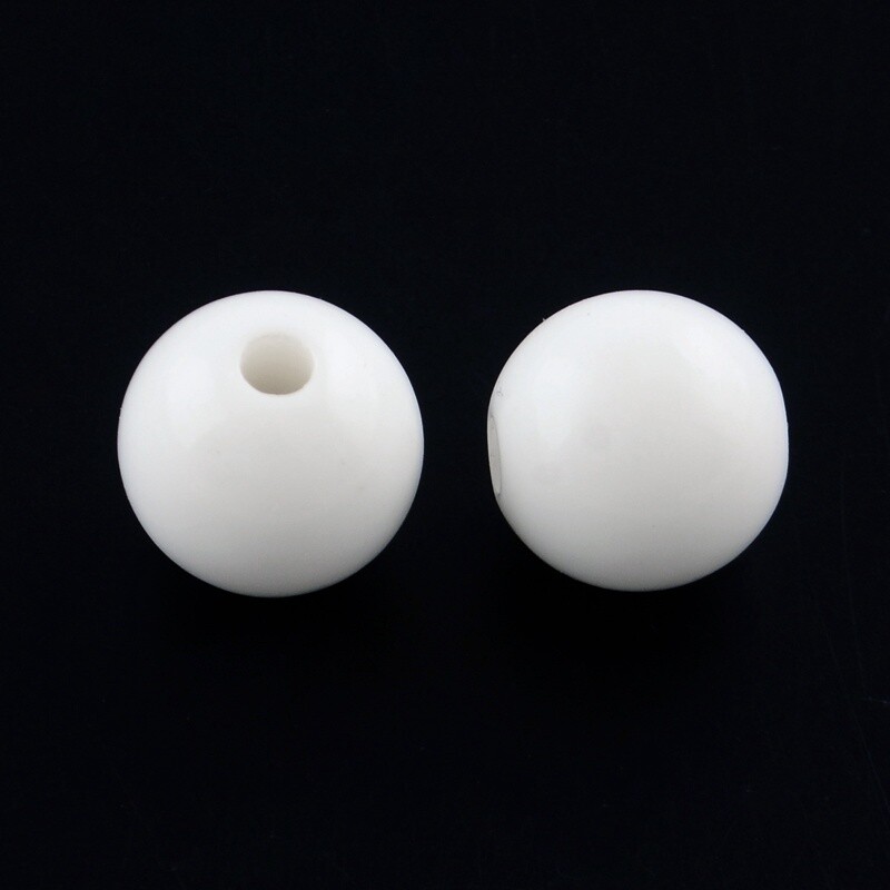 BG Round - White 10mm