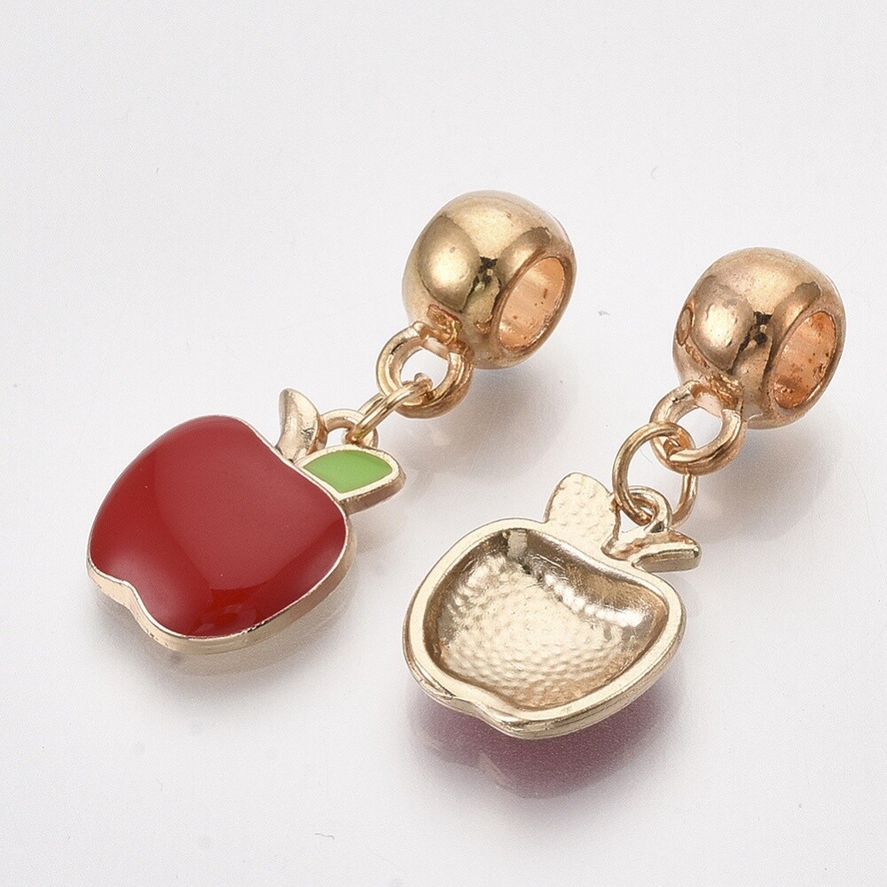 Apple Charm - European Dangle 15x11mm