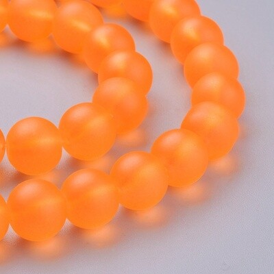 Frosted Glass Tiff - Dark Orange 10mm