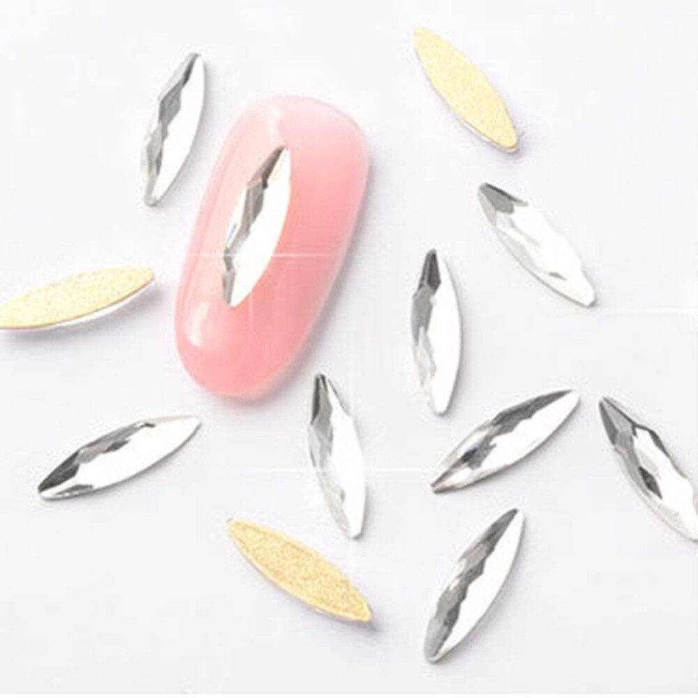 Flat Back Rhinestone - Horse Eye Crystal 11x3mm