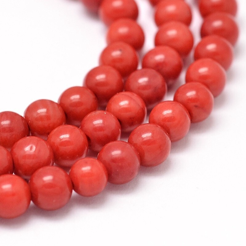 Coral Round - 4mm