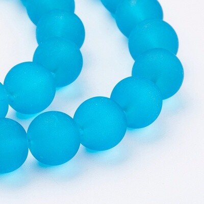 Frosted Glass Tiff - Dark Turquoise 10mm