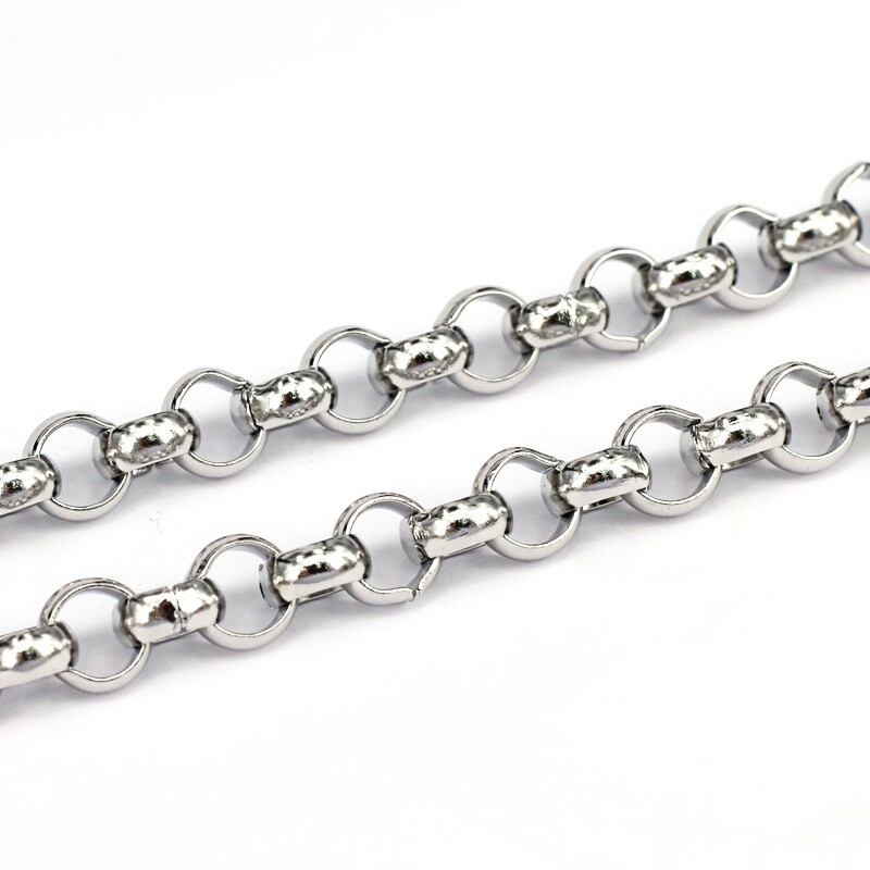 304 SS Rolo Chain - 7x3mm (per m)