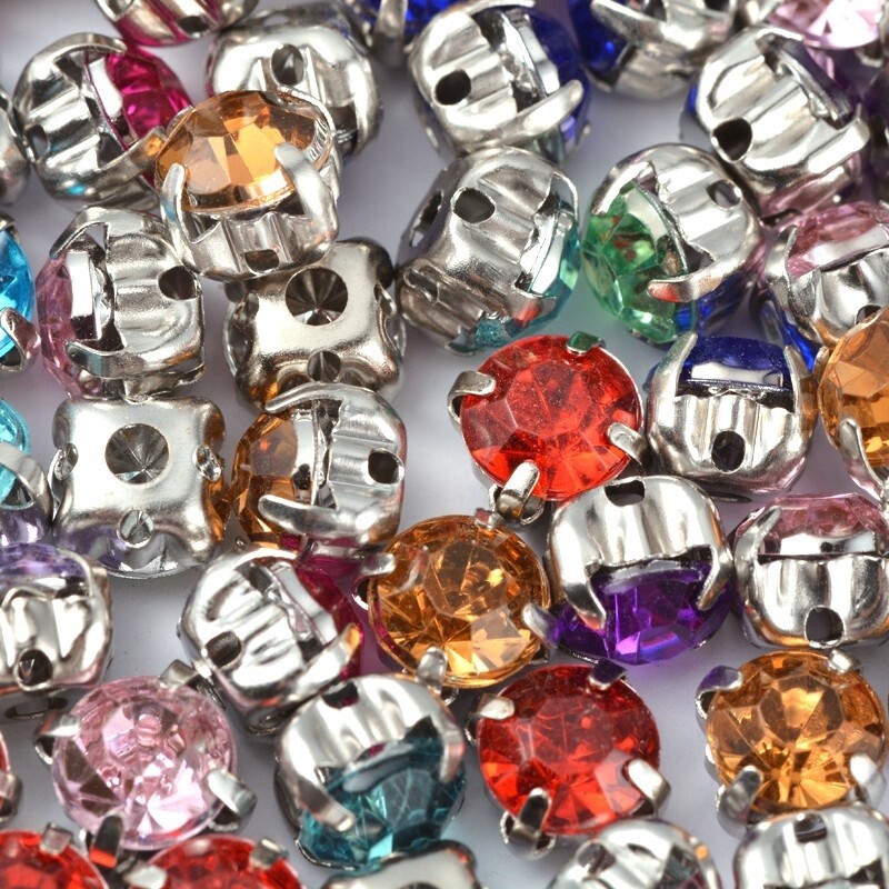 Rhinestone Sew-On Montee Square - Asst. 6mm
