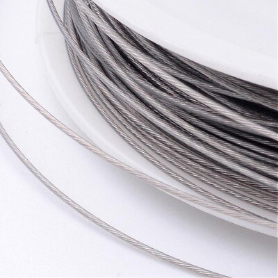 Tiger Tail  - Raw Steel 0.6mm (Per M)