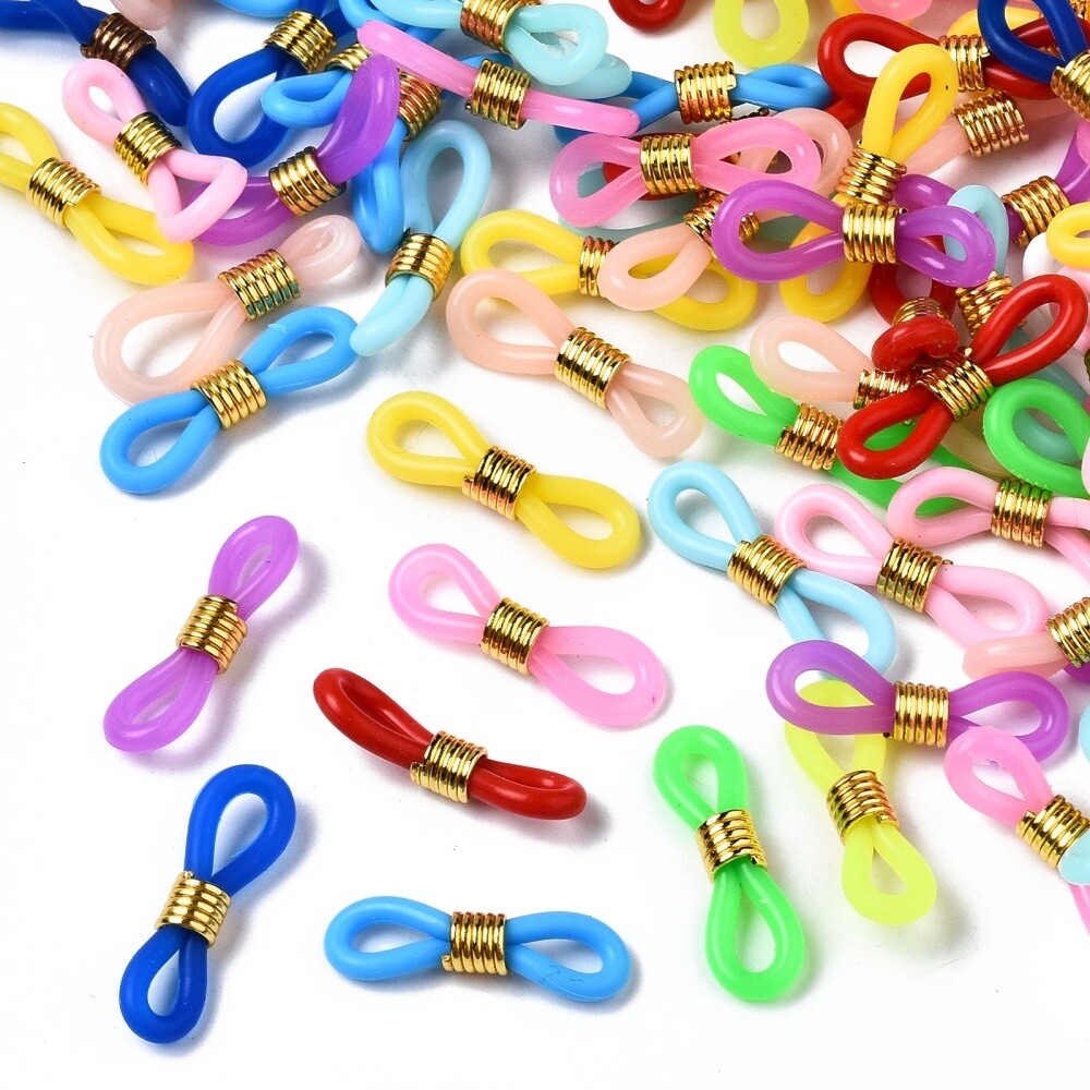 Eye Glass Ends - Colourful Mix (G) 22x7.5mm (Per Pair)