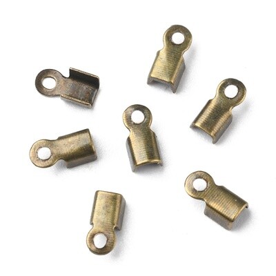 Leather Ends - Bronze 6x3mm
