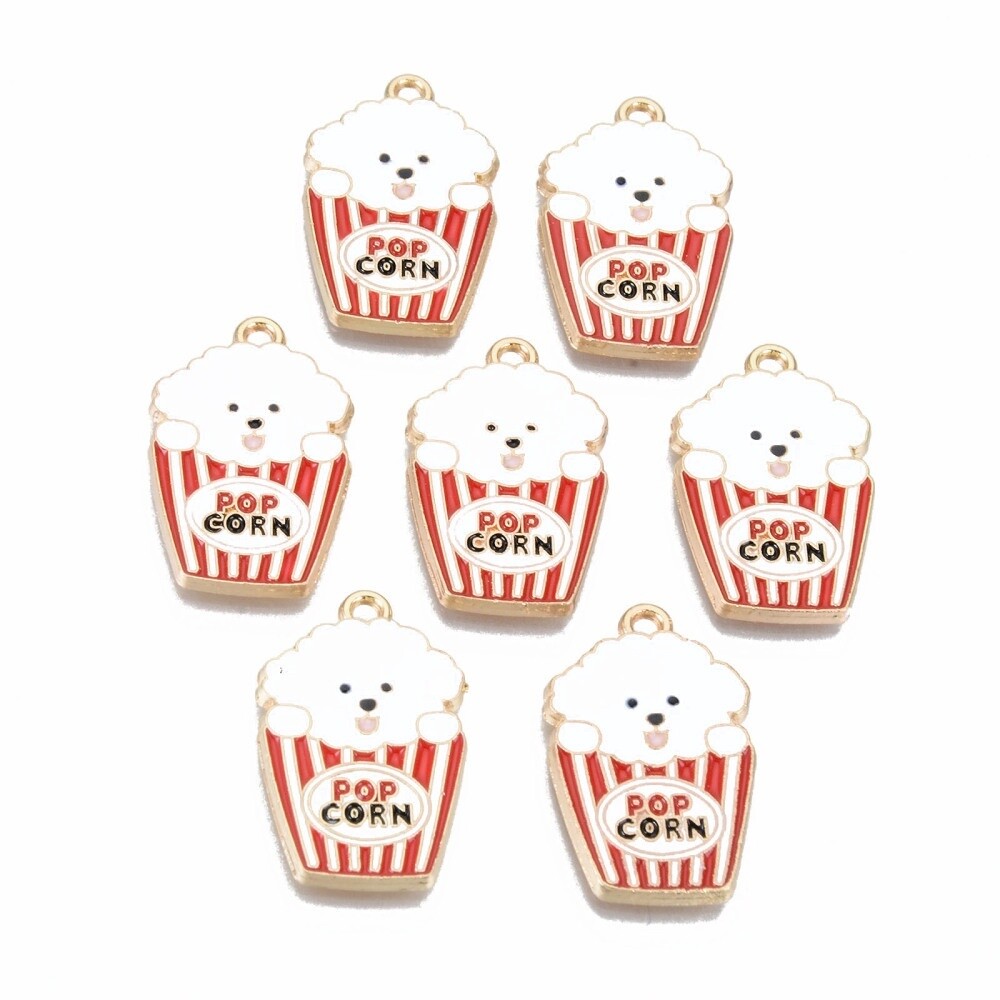 NZMH - Popcorn Puppy Charm 28x17mm