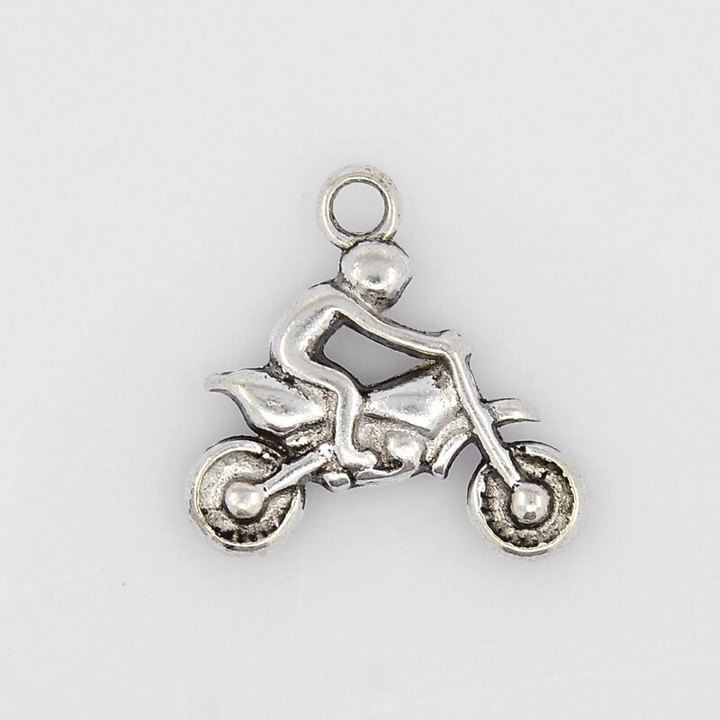 Motorcycle Charm - Silver 22mm