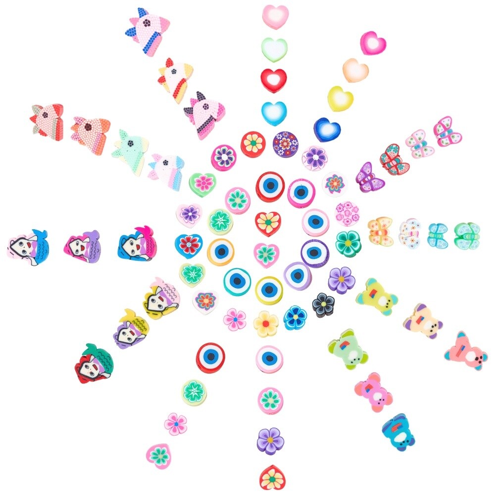 BG - Polymer Clay Mixed Shape/Flower/Heart