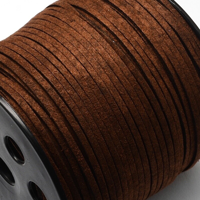 Faux Suede Cord -  Coconut Brown 5x1.4mm