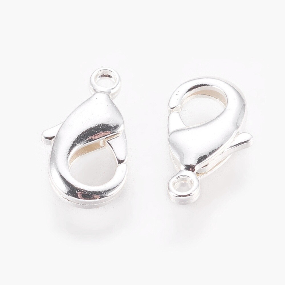 925 SS Plated  Lobster Clasp 12x7mm
