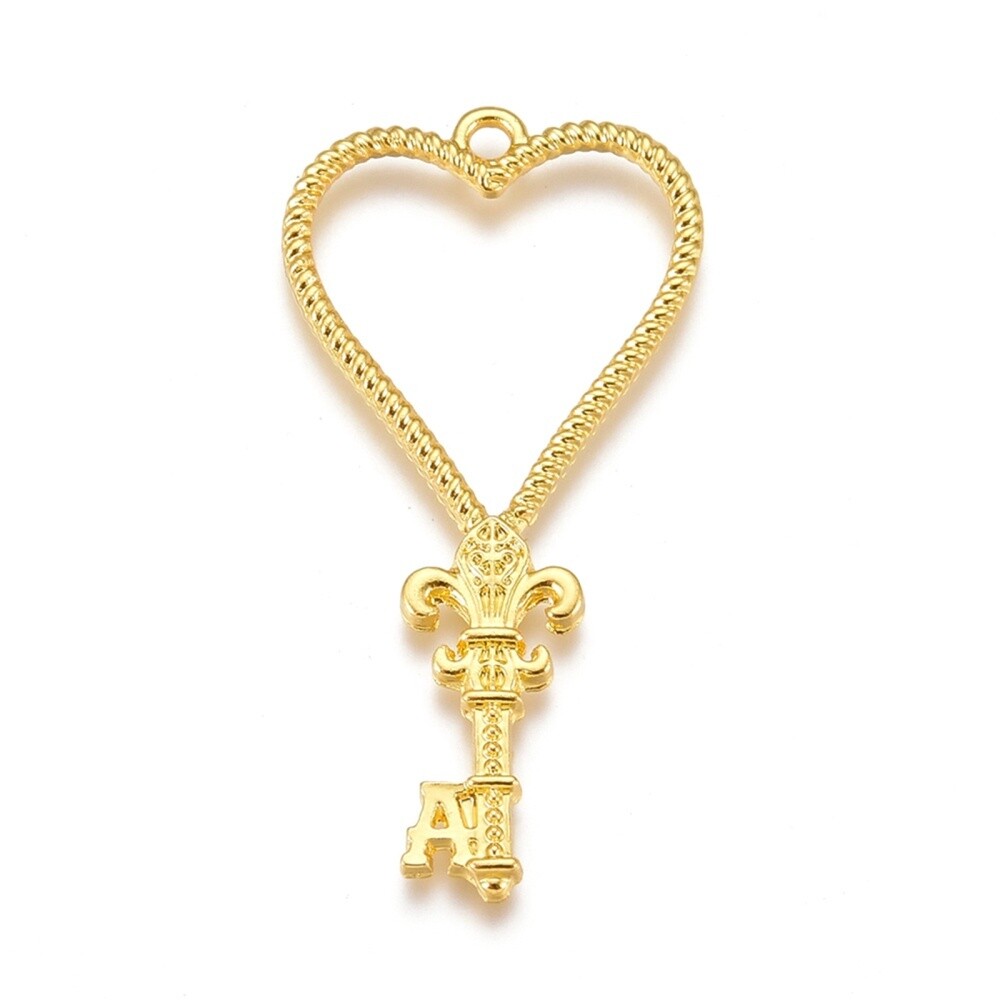Heart Key Necklace (G)
