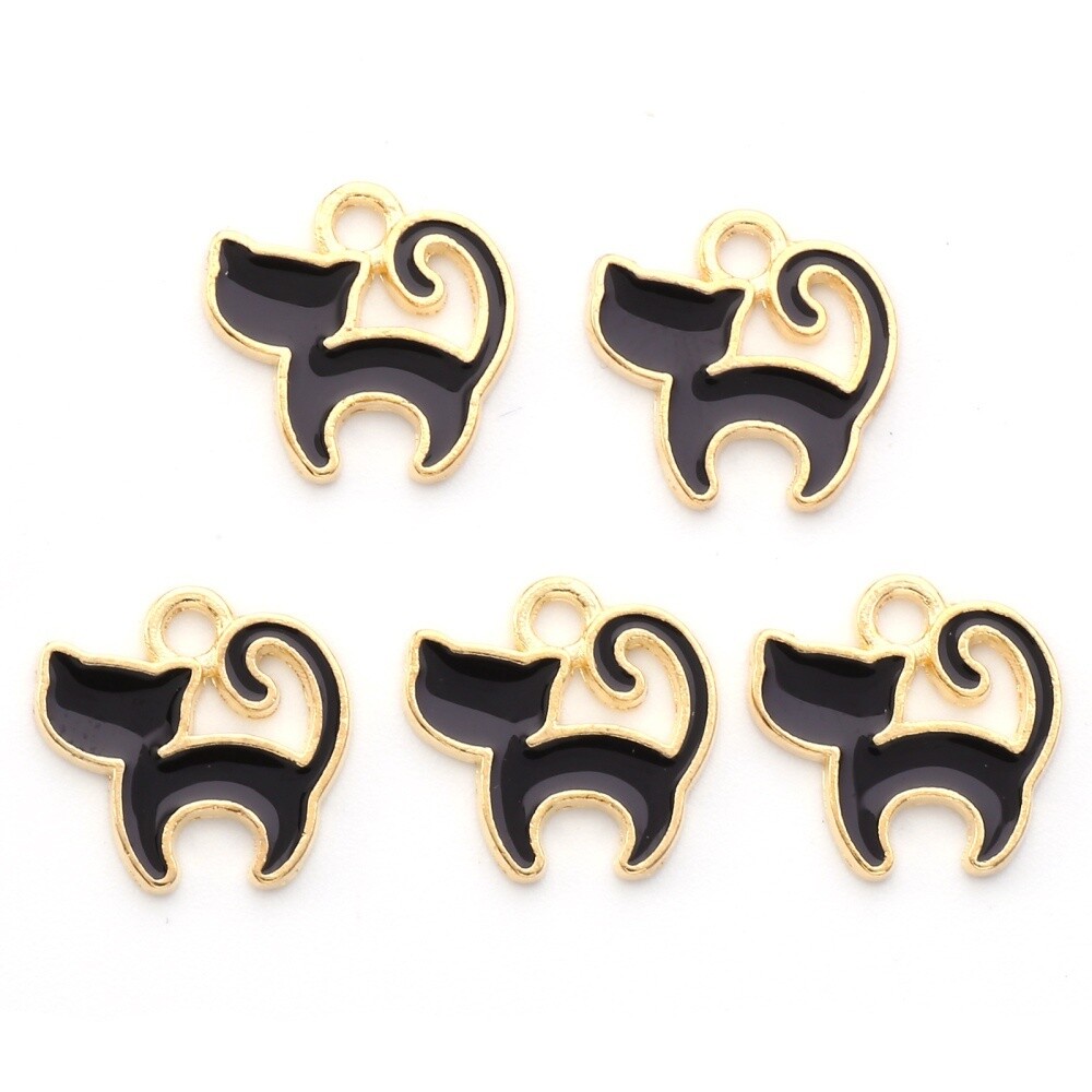 NZMH - Black Cat Charm 13mm