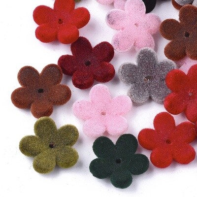 Flocky 5 Petal Bead Cap - Mixed 17x18mm