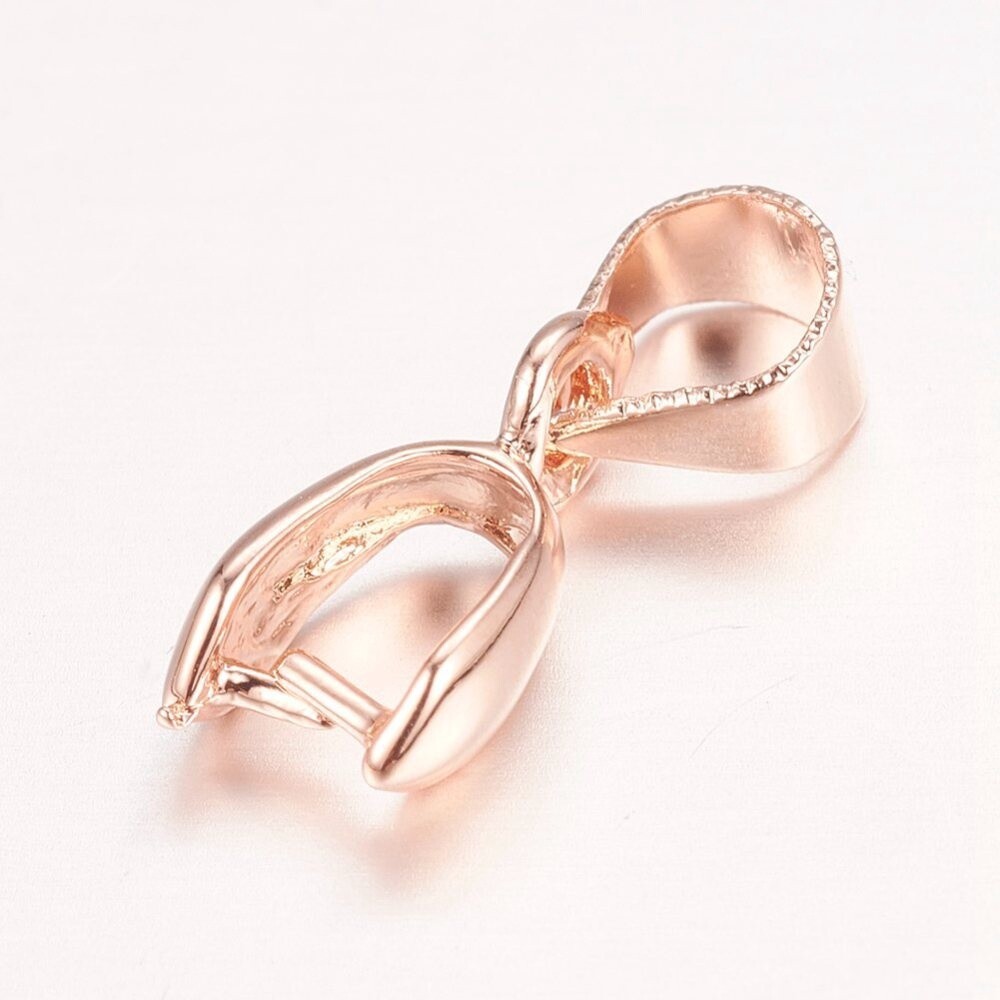 Pendant Pinch Bail - Rose Gold 10.5x5.5mm