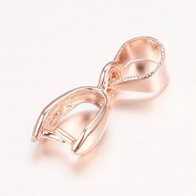 Pendant Pinch Bail - Rose Gold 10.5x5.5mm