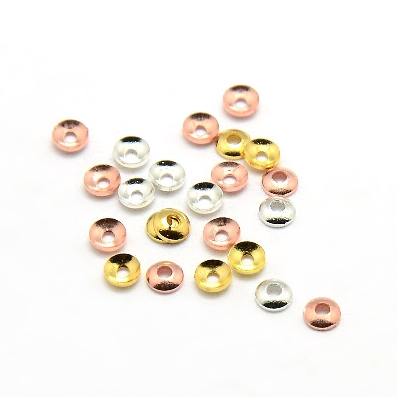 Plain Bead Cap - Mixed 3x0.8mm