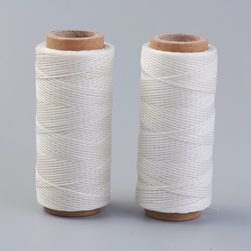 Waxed Cord - White 1mm