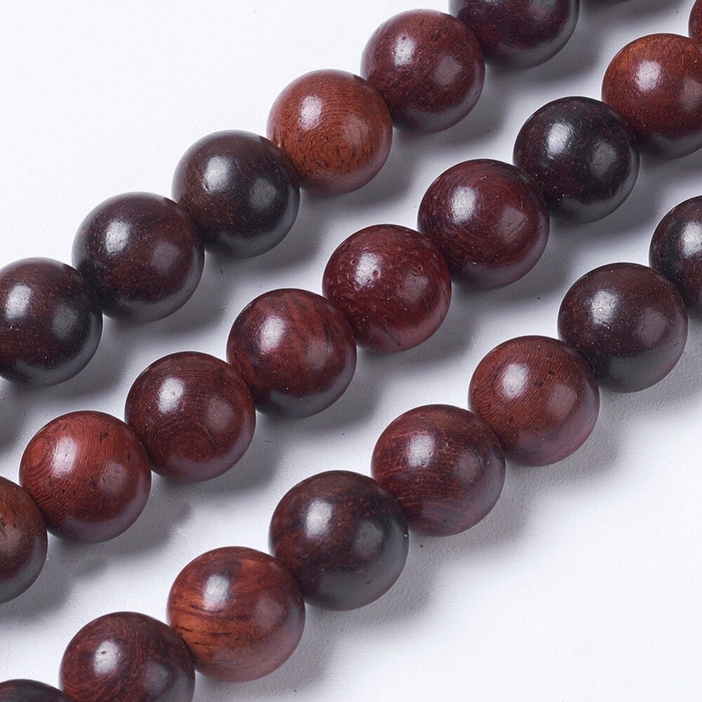Wood Round - Dark Coconut Brown 6mm