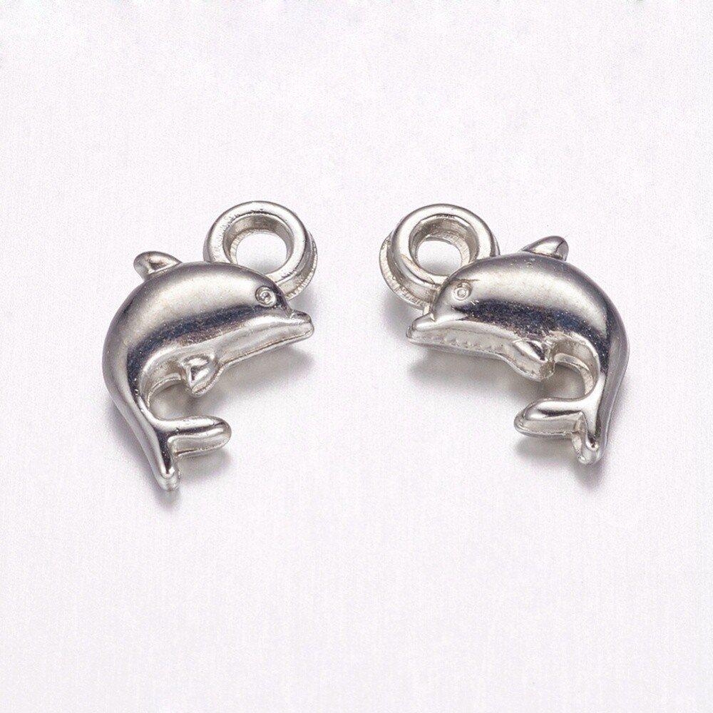 MP Dolphin - Silver 13x7mm