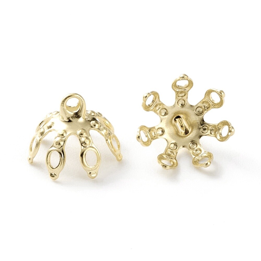 Petal Globe Bail - Gold or Silver 10x7.5mm