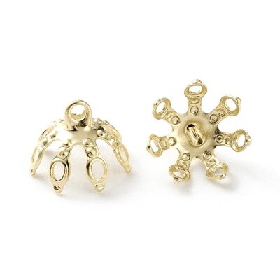 Petal Globe Bail - Gold or Silver 10x7.5mm