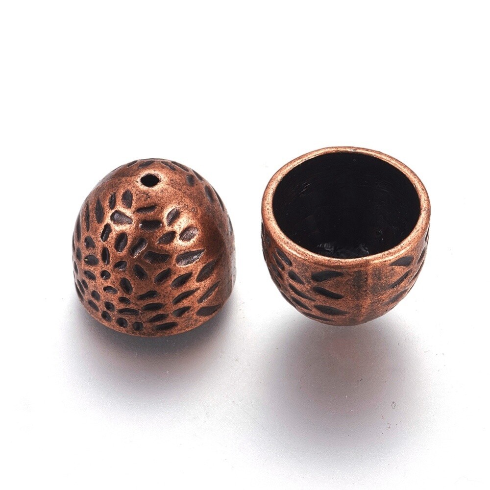 End Cap - Red Copper 16x14mm (ID 13mm)