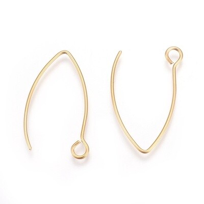 304 SS Hooks Deep V - Gold (Pair)