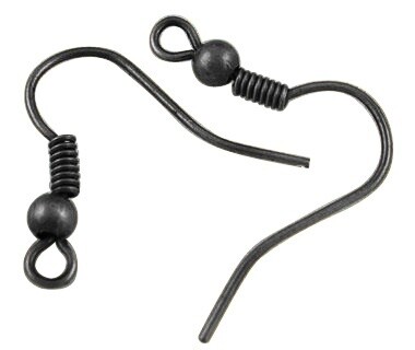Earring Hook - Gunmetal 18mm (Pair)