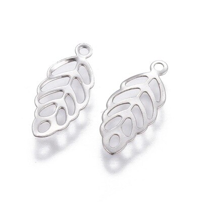 316 SS Charm - Leaf 13x5mm
