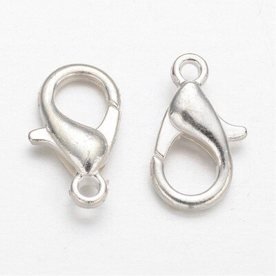 Lobster Clasps - Silver 12x6mm