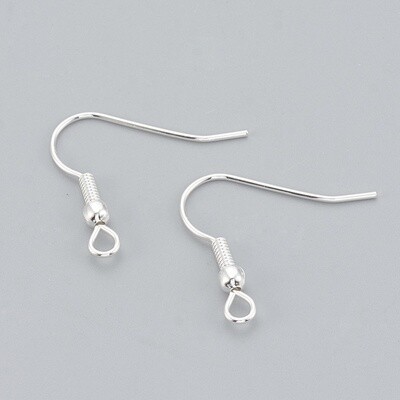 304 SS Silver Hooks -  925 Plated (Pair)