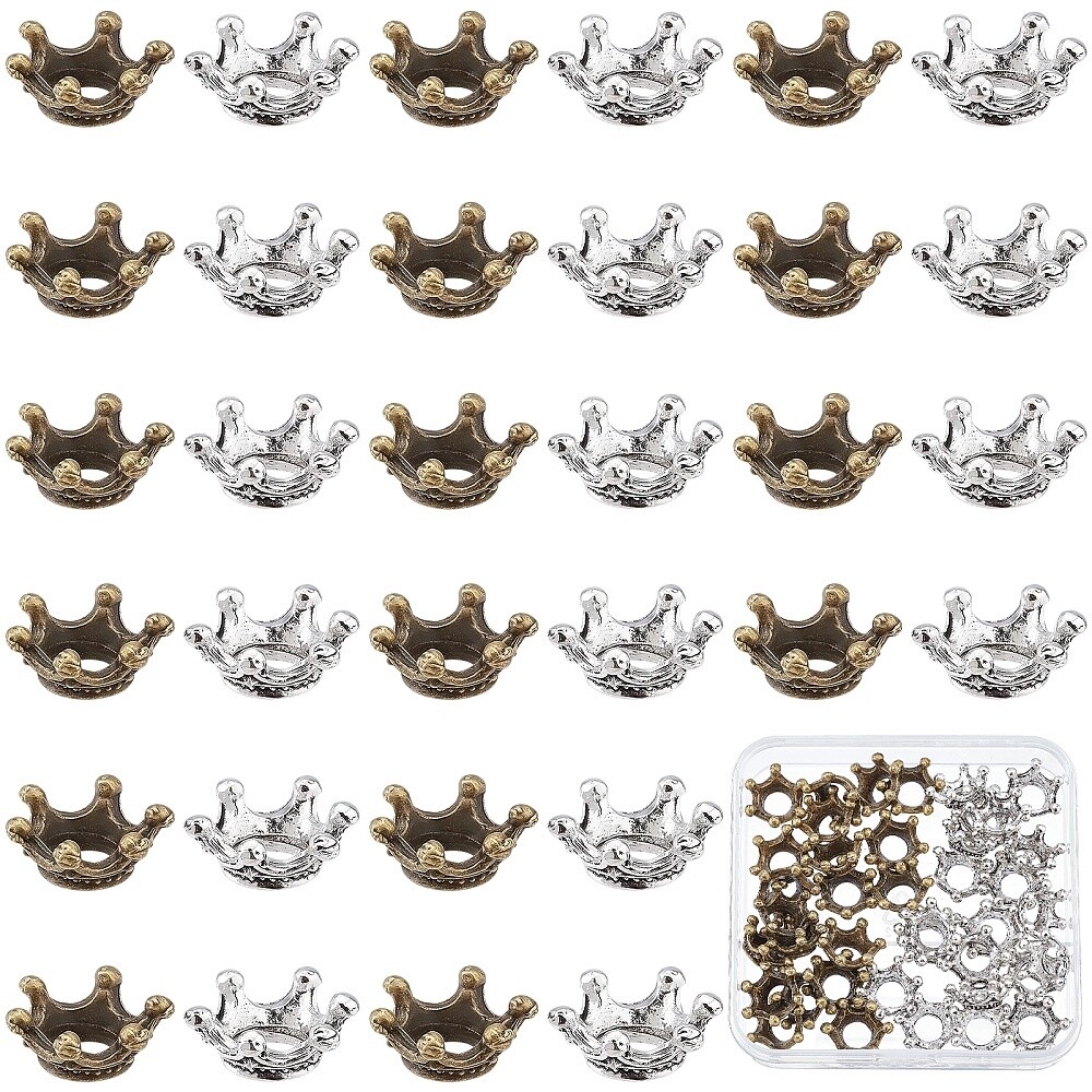 TS King Crown Bead Cap - Bronze 13mm