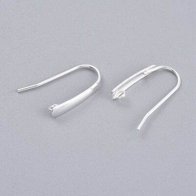 304 SS Flat Front Earring Hook (Pair)